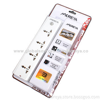 4-way universal power strip, one switch control, 100% copper, high quality